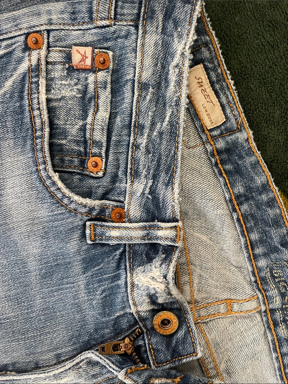 Big Star Light Blue Flare Jeans for Women xl length - Picture 6 of 6